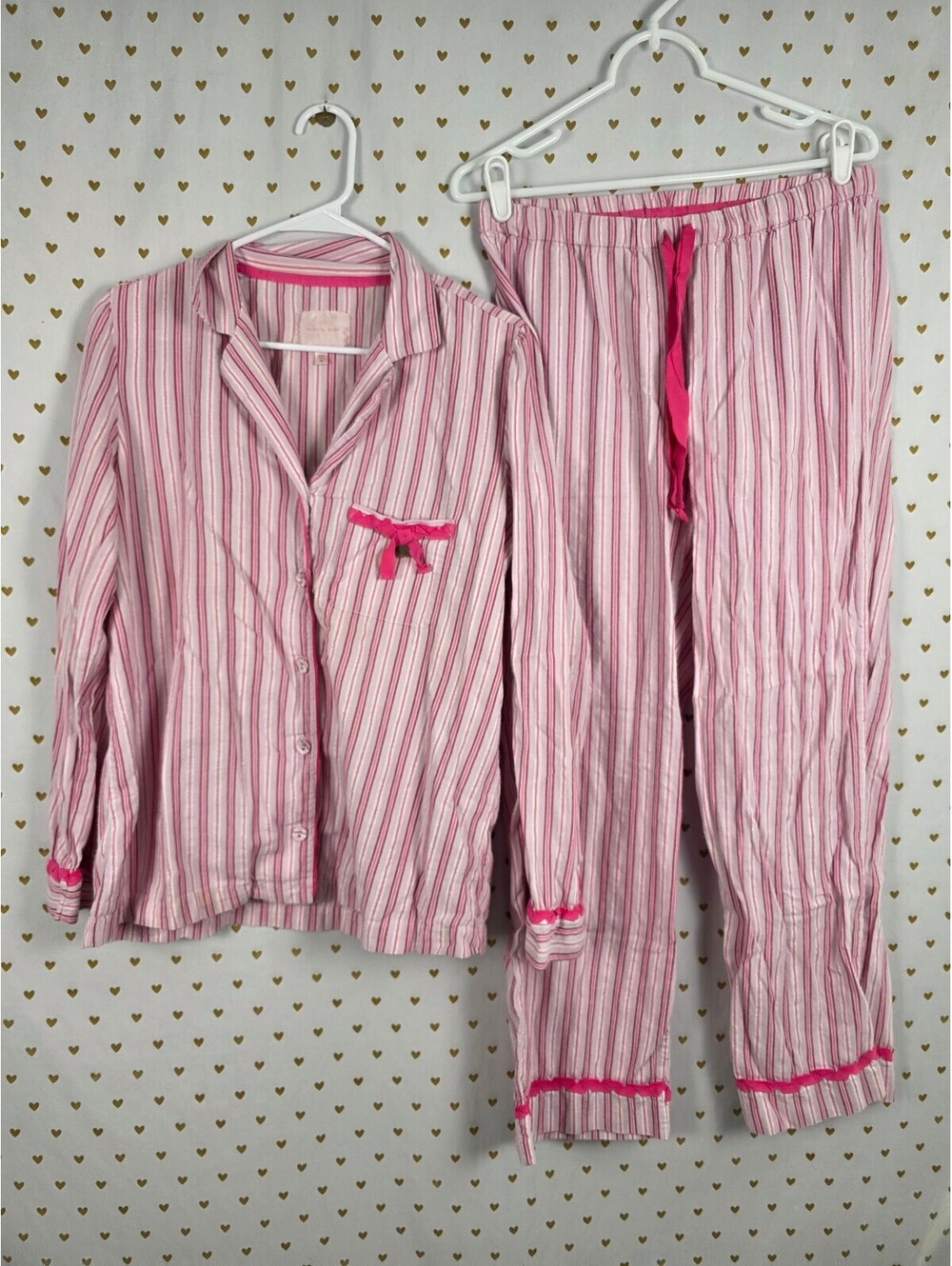 Victorias Secret Super Soft Cotton Medium Sleep Set 2pc Shirt Pants Medium